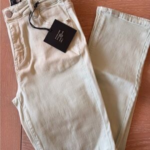 Women Straight Leg Jeans - Pale Mint